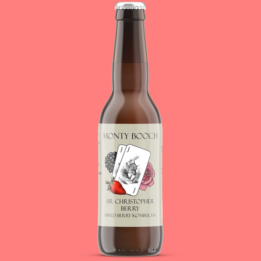 Sir Christopher Berry Mixed Berry Unfiltered, Raw Kombucha 330ml (12 Pack)